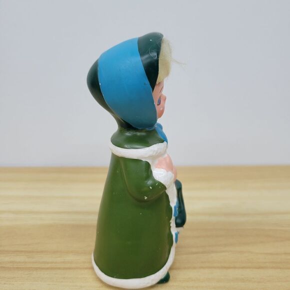 Vintage Napco Green Girl Figurine With Synthetic Hair - Picture 2 of 7